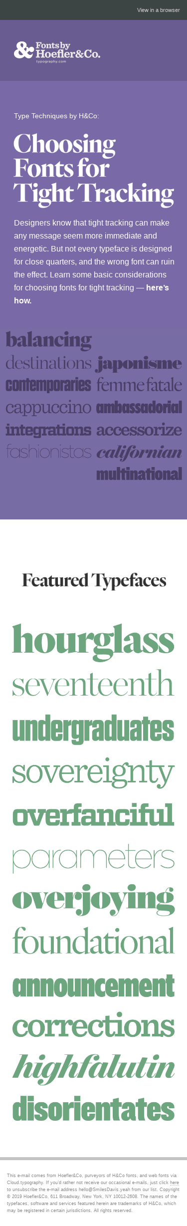 Fonts for Tight Tracking