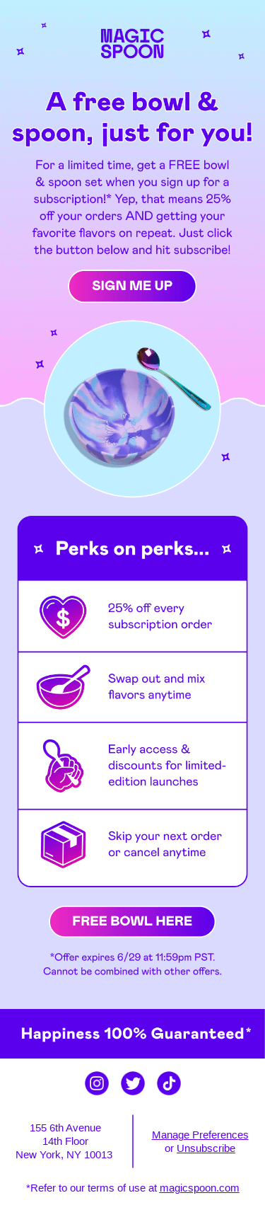 FREE bowl with a subscription?! Yes, please! 🥣