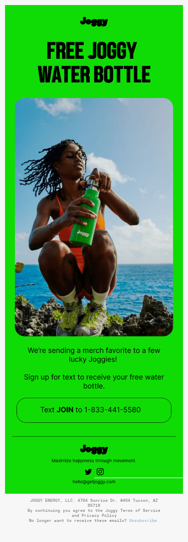 FREE JOGGY WATER BOTTLE