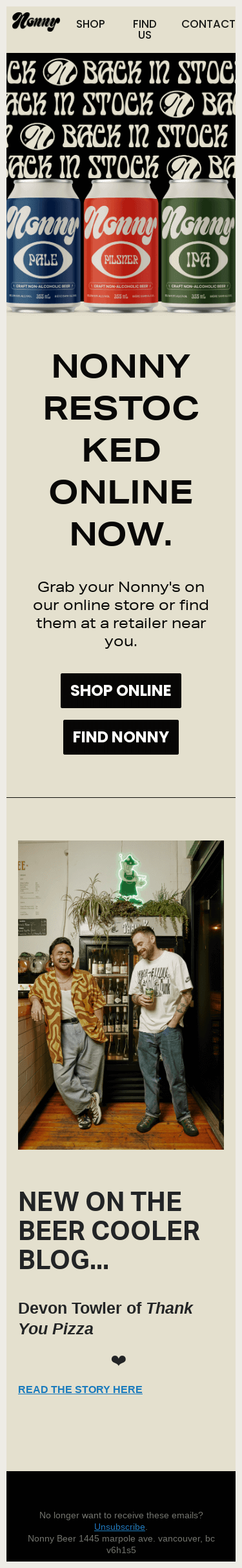 FRESHLY RESTOCKED 🍺