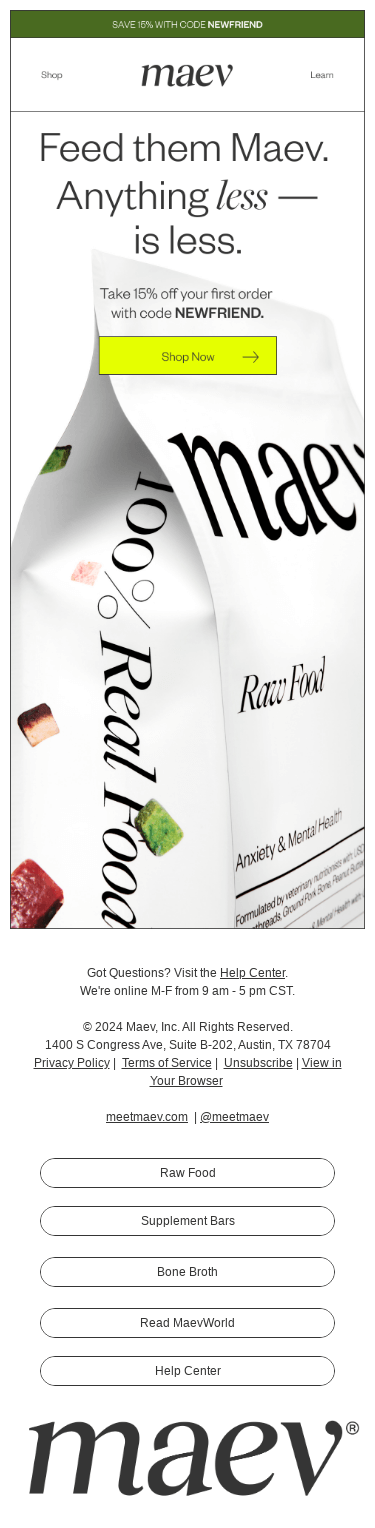 Get 15% off your first order