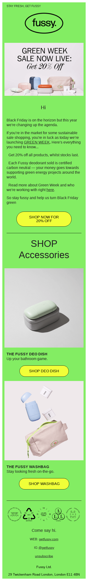 Get 20% Off Everything 💚💚💚