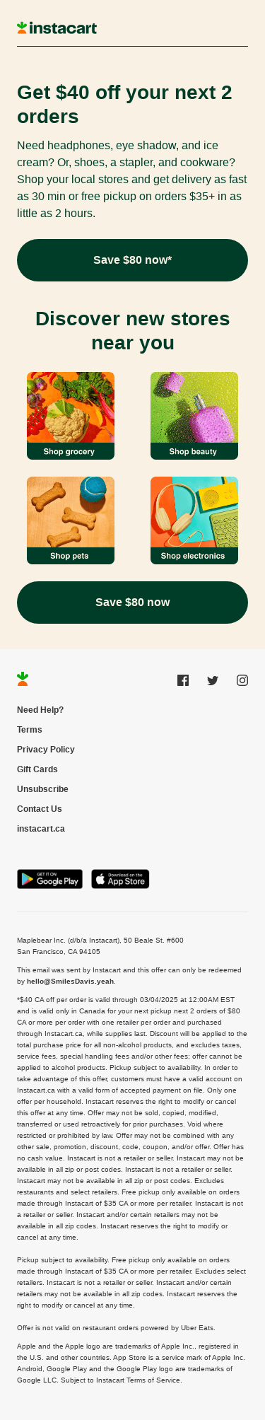 Get $80 off on more than just groceries