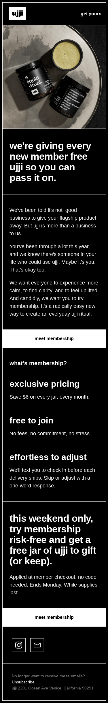 get a free jar of ujji to gift (or keep).