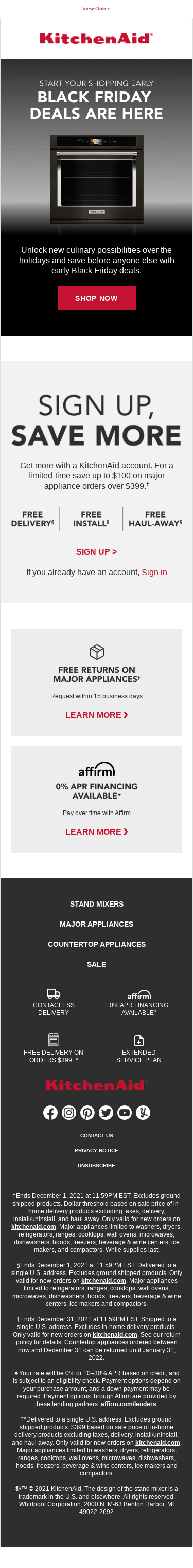 Get a Head Start on Black Friday: Shop KitchenAid.com