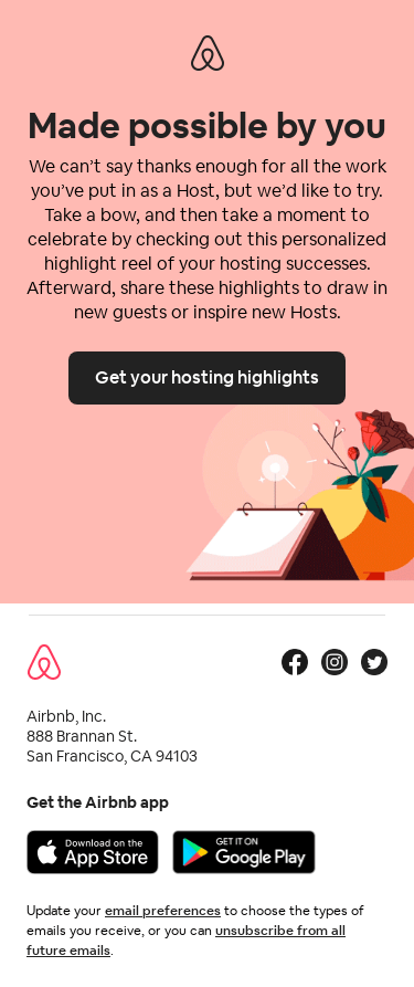 Get a personalized highlight reel of your hosting success