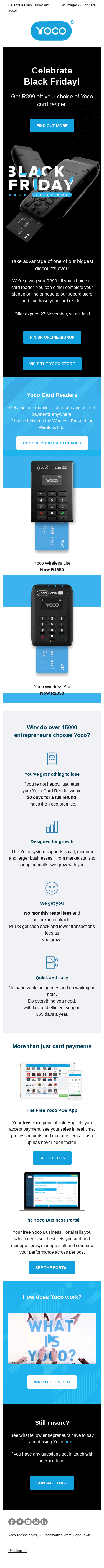 Get R399 off your Yoco card reader | Black Friday special