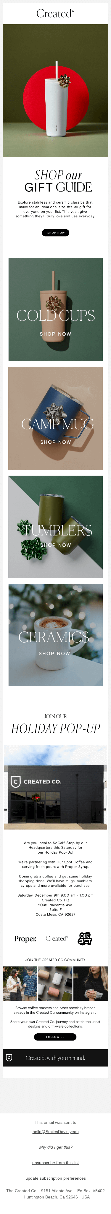 🎁 Gift Guide + Holiday Pop-Up