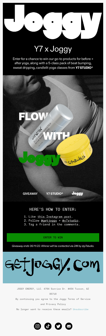 GIVEAWAY: Joggy x Y7 Studio®