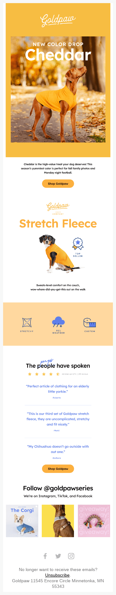 Goldpaw Color Drop: Cheddar is here!