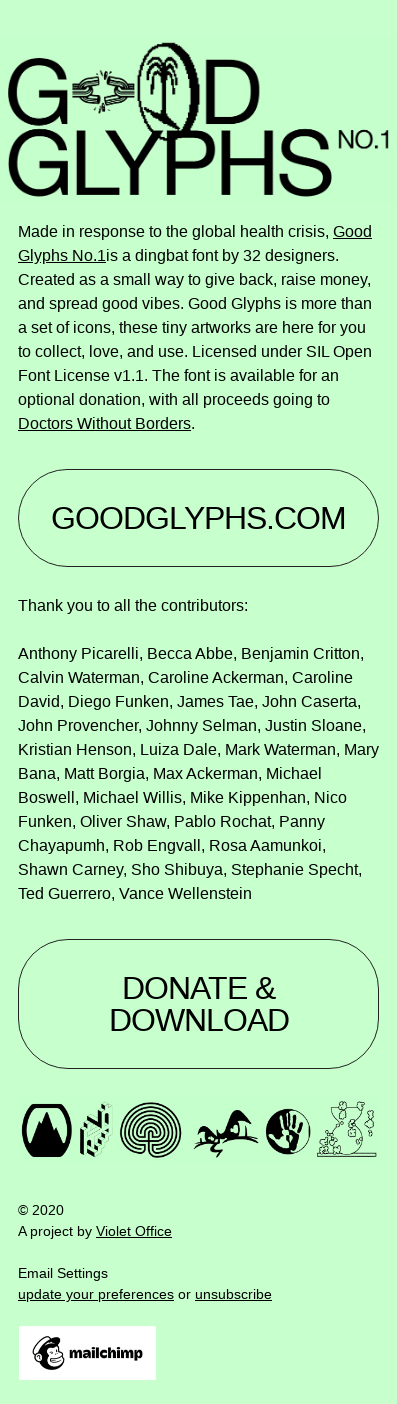 Good Glyphs No.1 ● From Violet Office