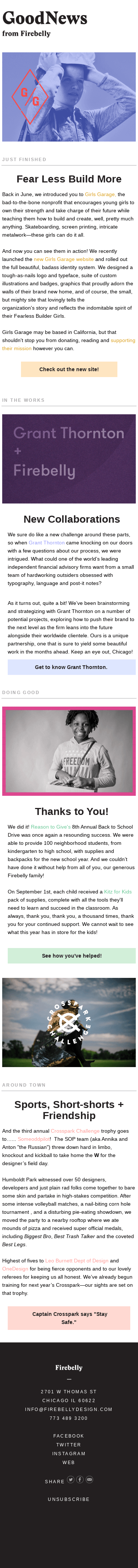 goodNews from Firebelly: September 2016