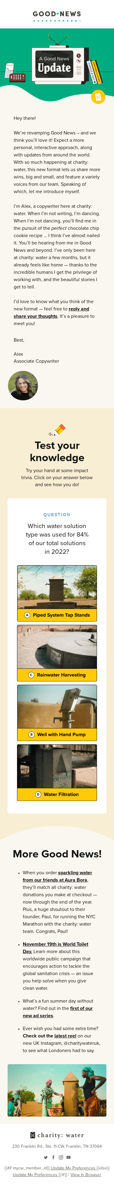 Good News: We’re switching things up