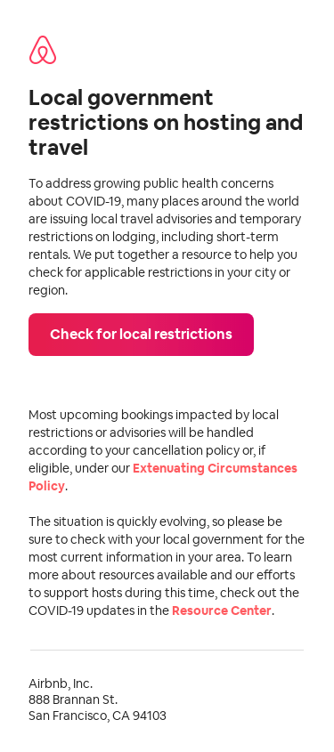 Government travel restrictions during COVID-19