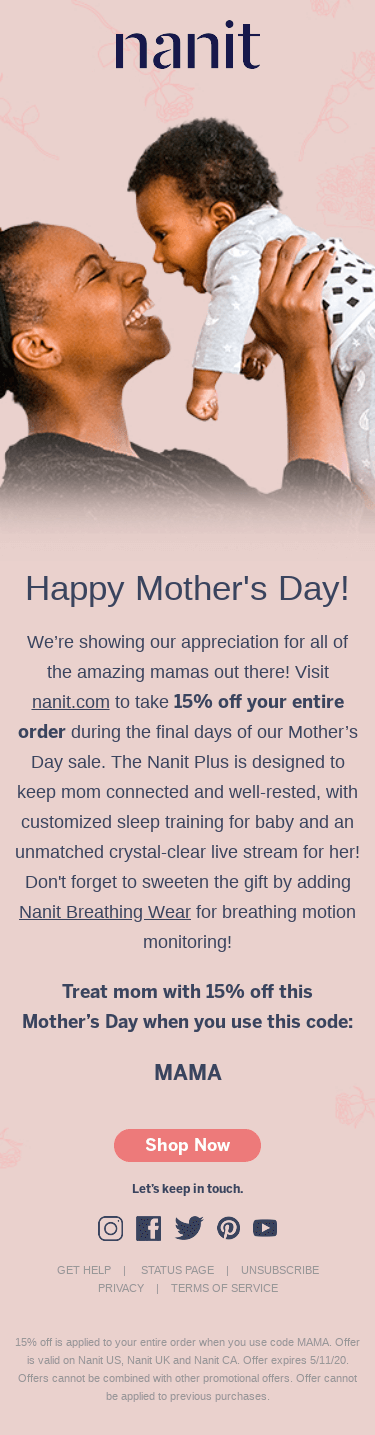 Happy Mother's Day from Nanit!