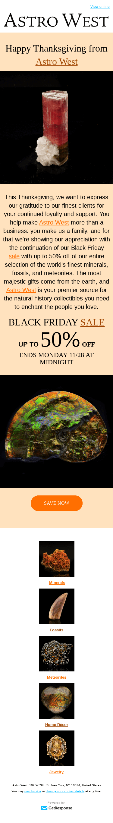 Happy Thanksgiving from Astro West