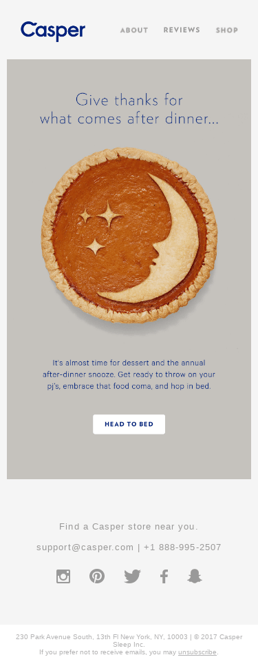 Happy Thanksgiving from Casper