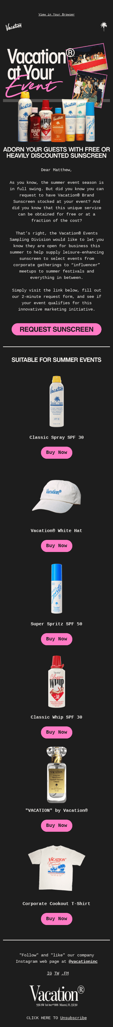 Have An Event? Want Free Vacation® There?