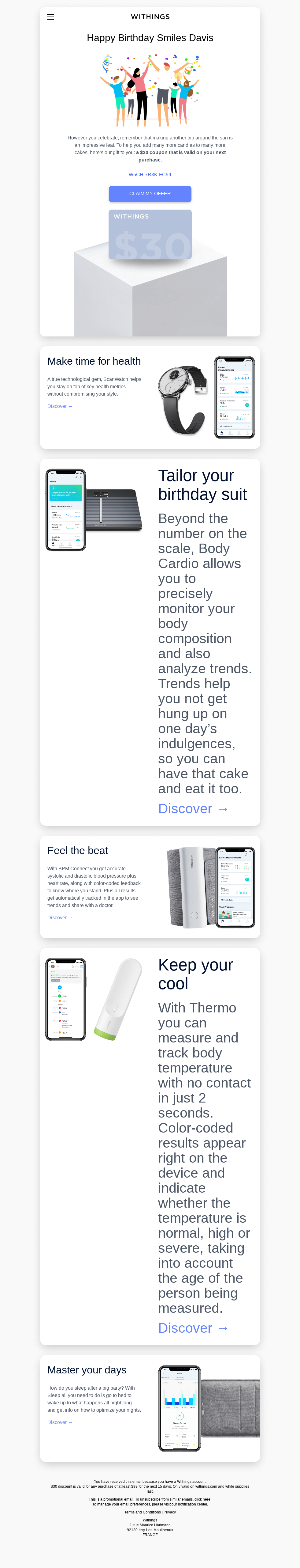 🎂 Healthy birthday, Smiles Davis!