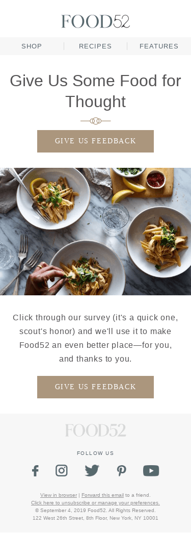 Help us make Food52 your favorite place to be.