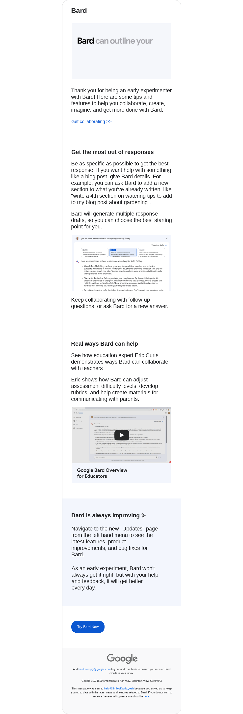 Helpful tips for using Bard