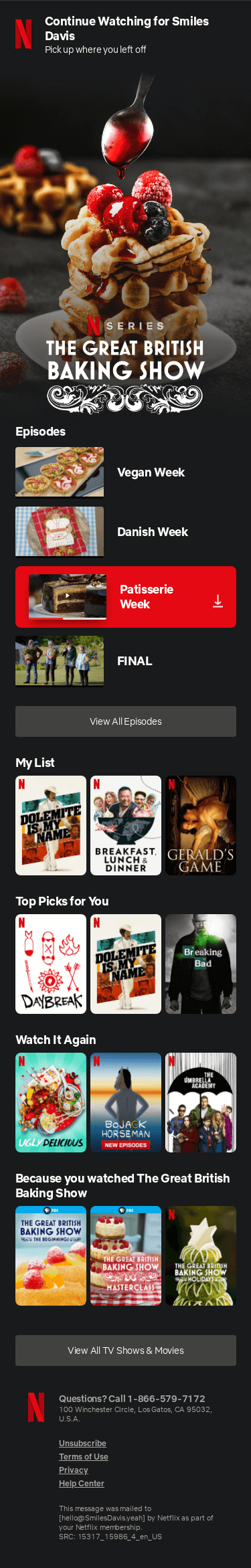 Here's what you started watching