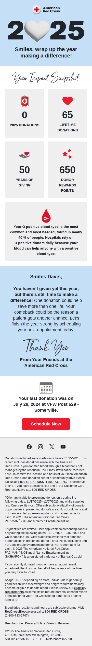 Smiles Davis, here’s your 2025 Impact Snapshot.