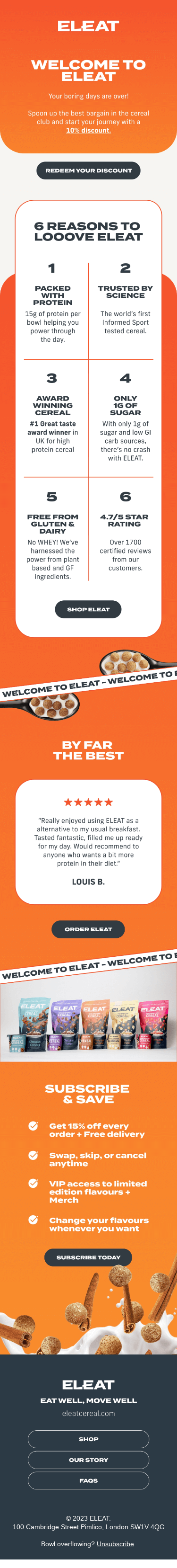 Hey, here's 10% off ELEAT!