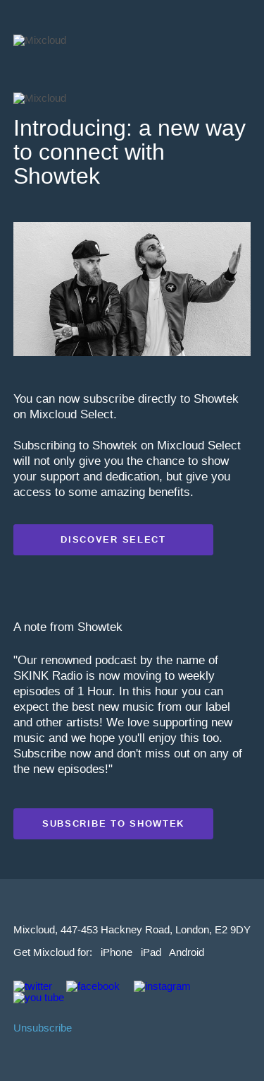 Hey Smiles Davis, you can now subscribe directly to Showtek
