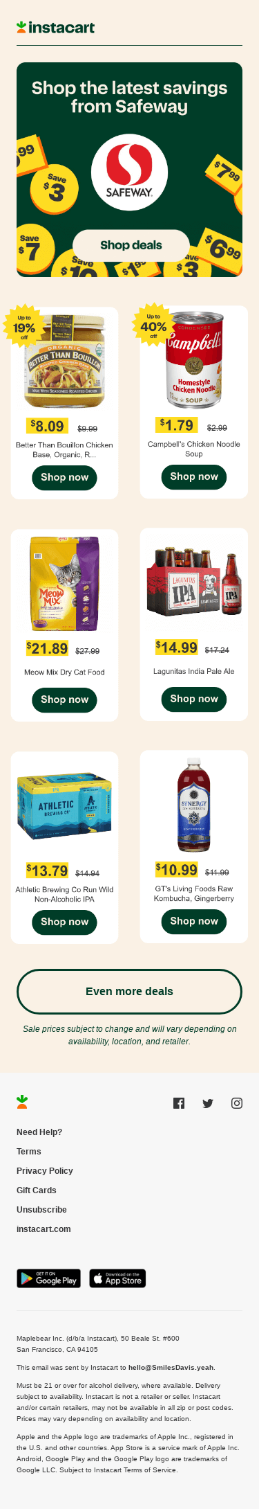 Hey Smiles Davis, Safeway has new deals for you