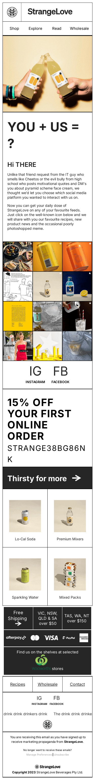 Hey there, Follow us?