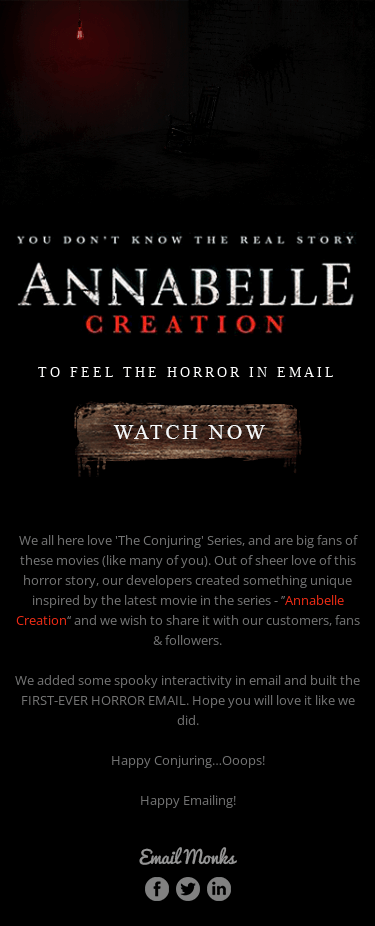 Hi Smiles Davis, checkout the first ever Spooky Email