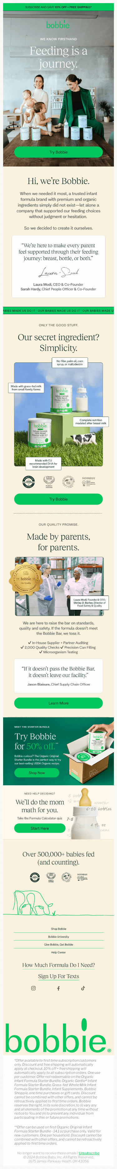 Hi, we’re Bobbie. 💚