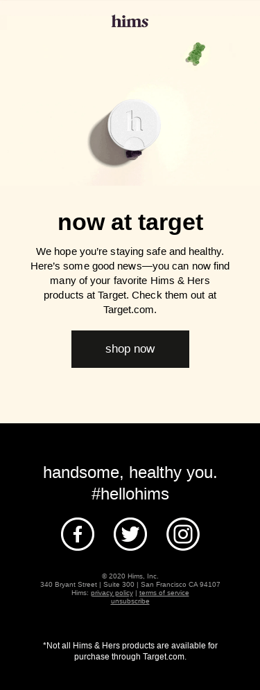 Hims is now available at Target 🎯