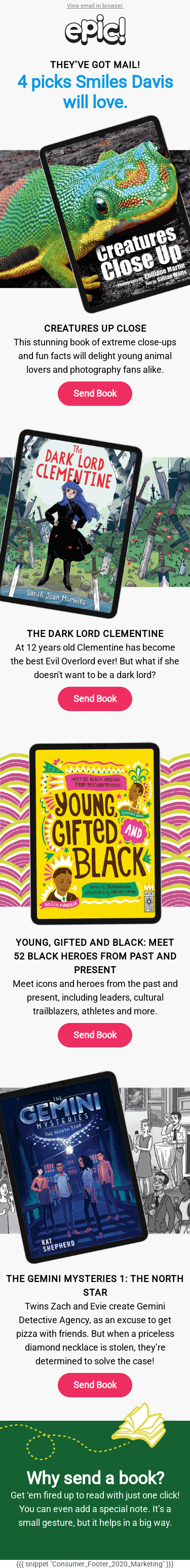 Hot new titles for Smiles Davis this month