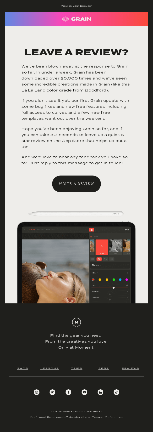 How Do You Like Grain So Far?