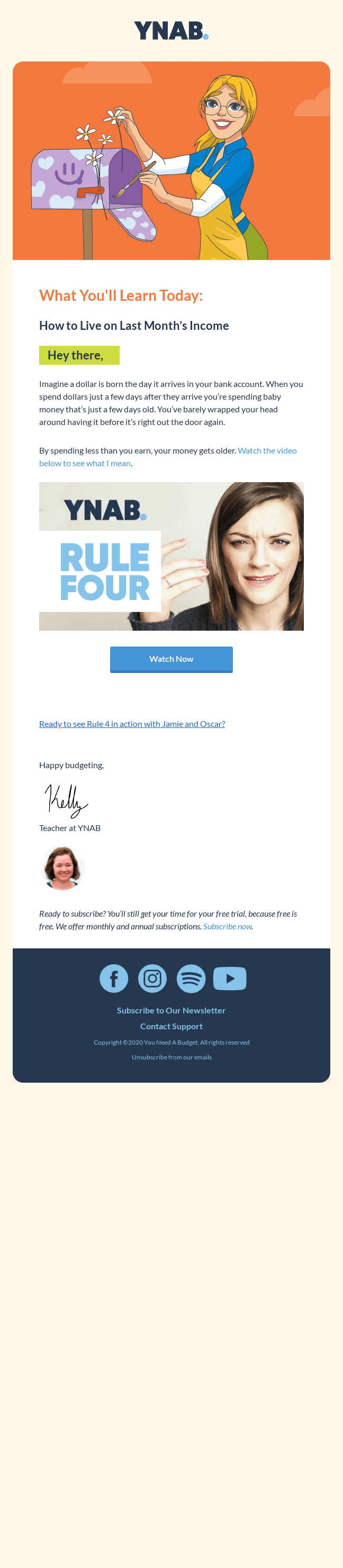 How to live on last month’s income