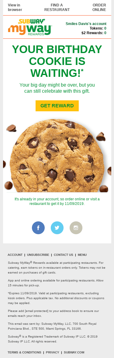 Hurry, your birthday cookie is going to crumble soon…