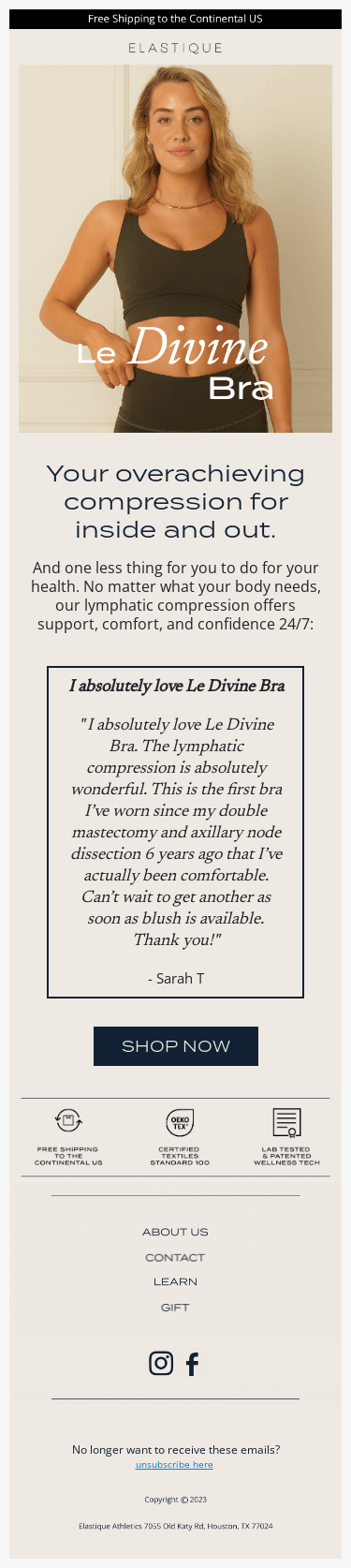“I absolutely love Le Divine Bra”
