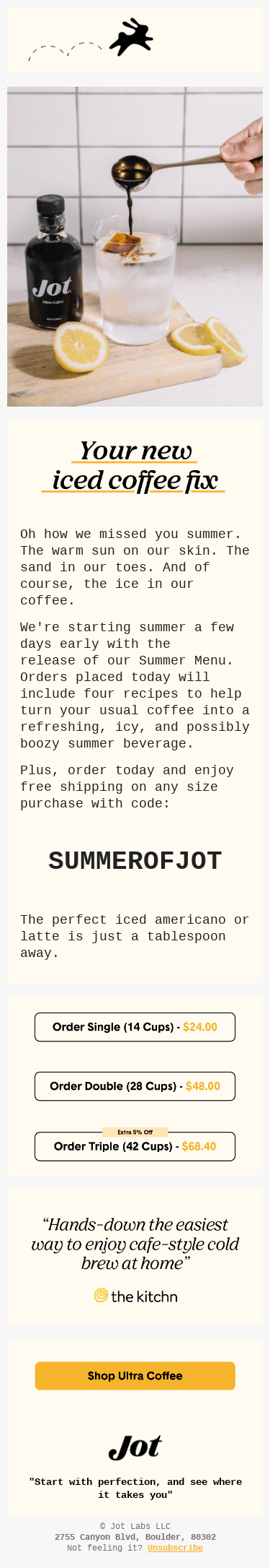 Iced coffee four ways