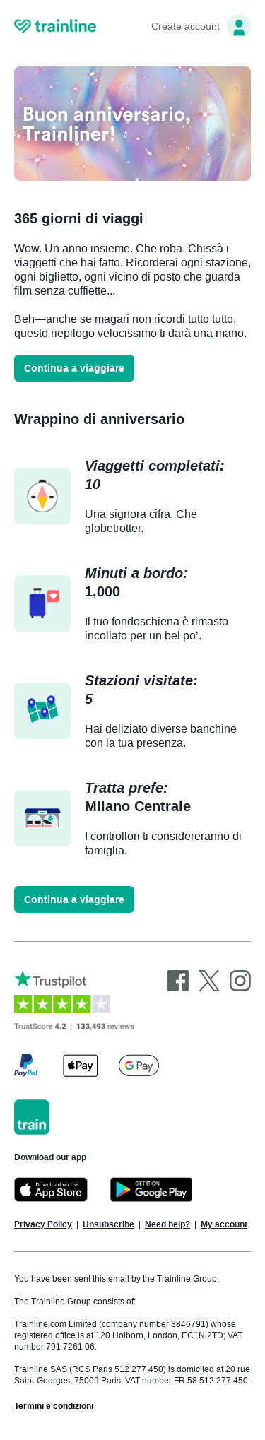 Il wrap del tuo primo anno 🎉