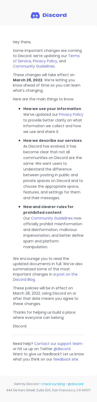 Important policy updates coming to Discord