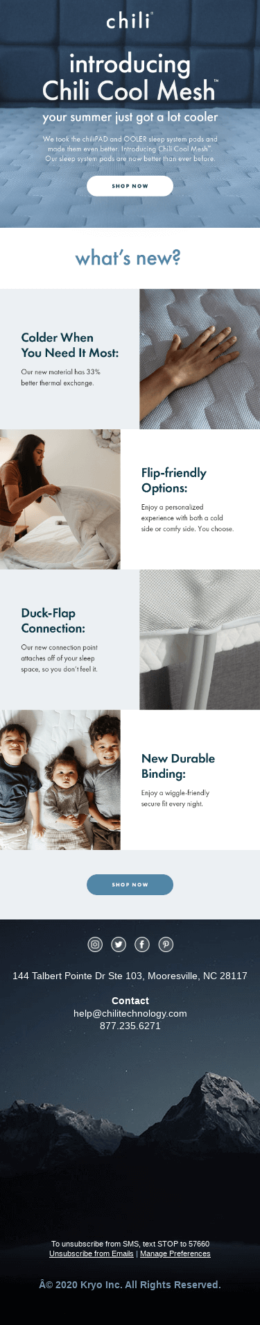 Introducing Chili Cool Mesh™