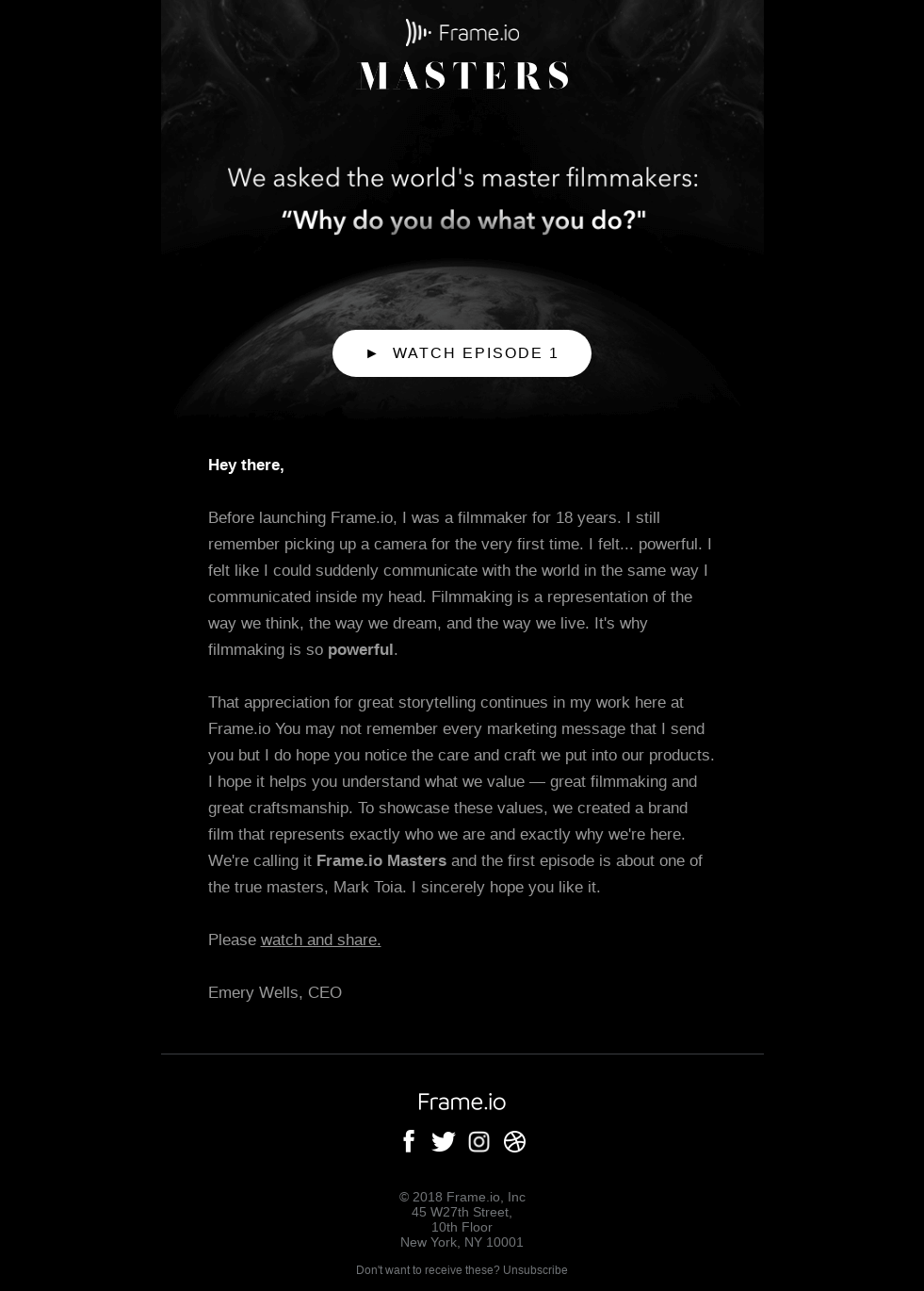 Introducing Frame.io Masters – A new short film series