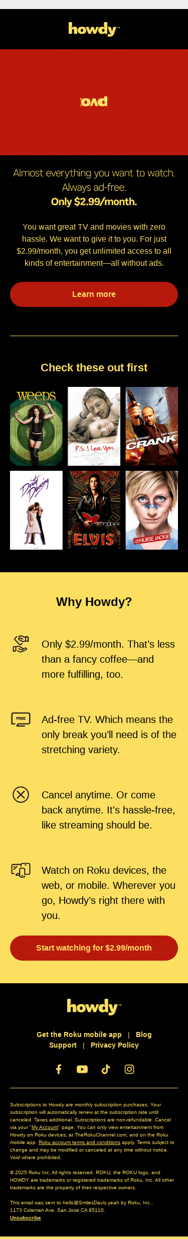 Introducing Howdy—a brand-new streaming service by Roku