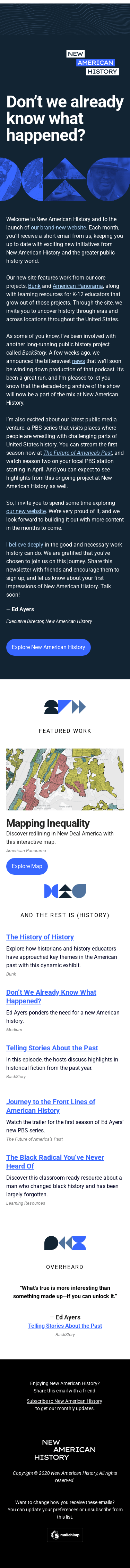 Introducing New American History