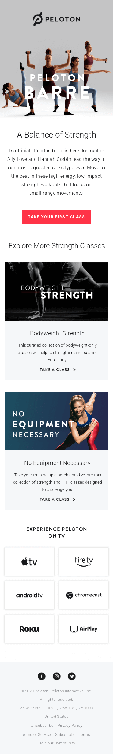 Introducing Peloton Barre