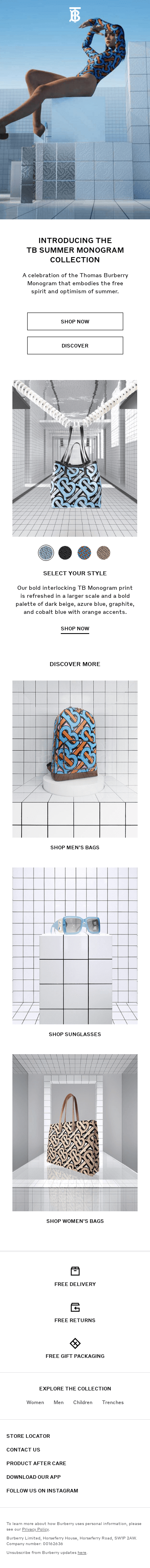 Introducing the TB Summer Monogram Collection