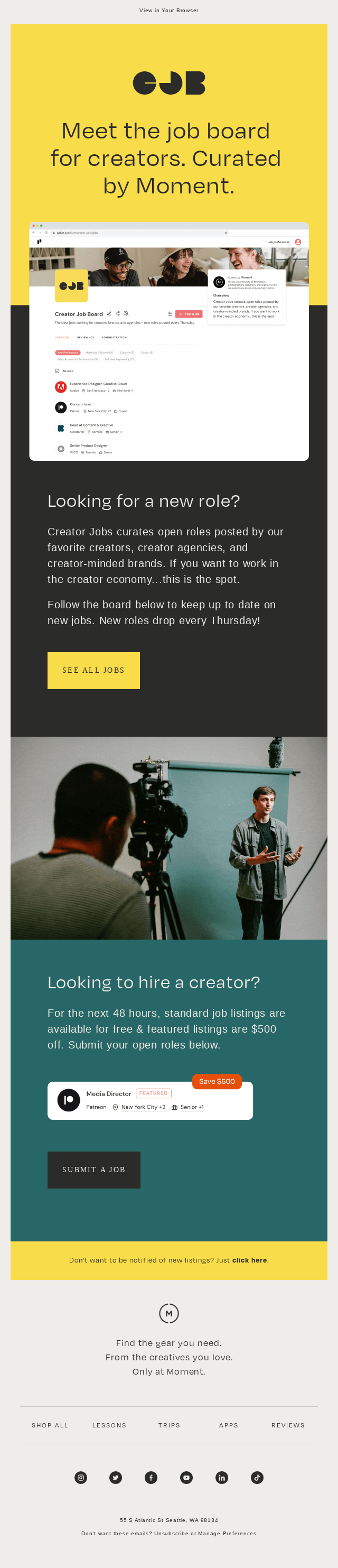 Introducing…The Creator Job Board
