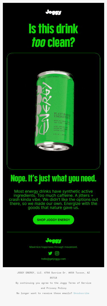 Is this drink too clean?